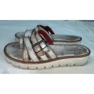 BED STU Women’s Holland White Distressed Leather Sandals Size 8.5
